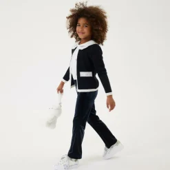 Girls Black Wool Cardigan