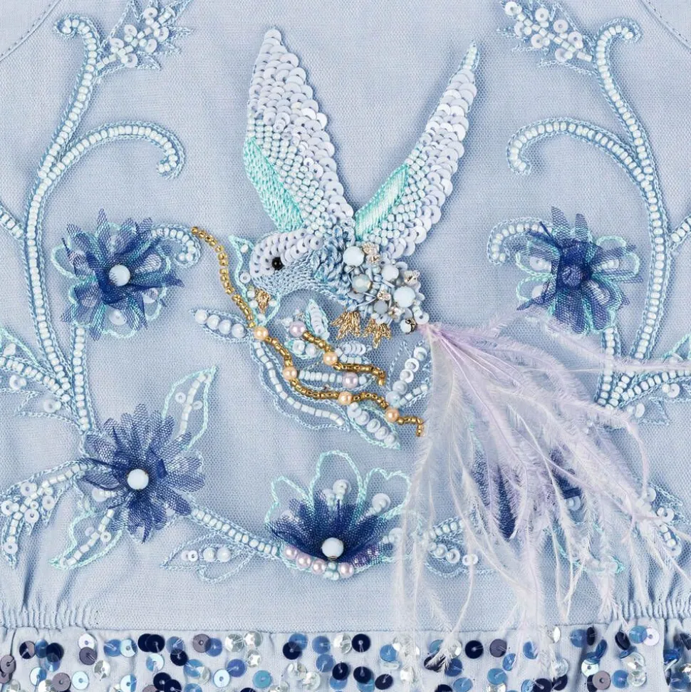 Girls Blue Bluebird Onesie Costume