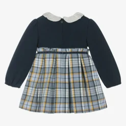 Girls Blue Check Dress