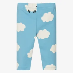 Girls Blue Cotton Sheep Leggings