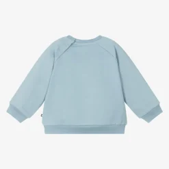 Girls Blue Kitten Cotton Sweatshirt