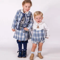 Girls Blue Leather Boots