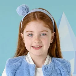 Girls Blue Pom-Pom Hairband