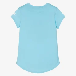 Girls Blue Swoosh Logo T-Shirt