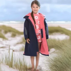 Girls Blue Water-Repellent Changing Coat