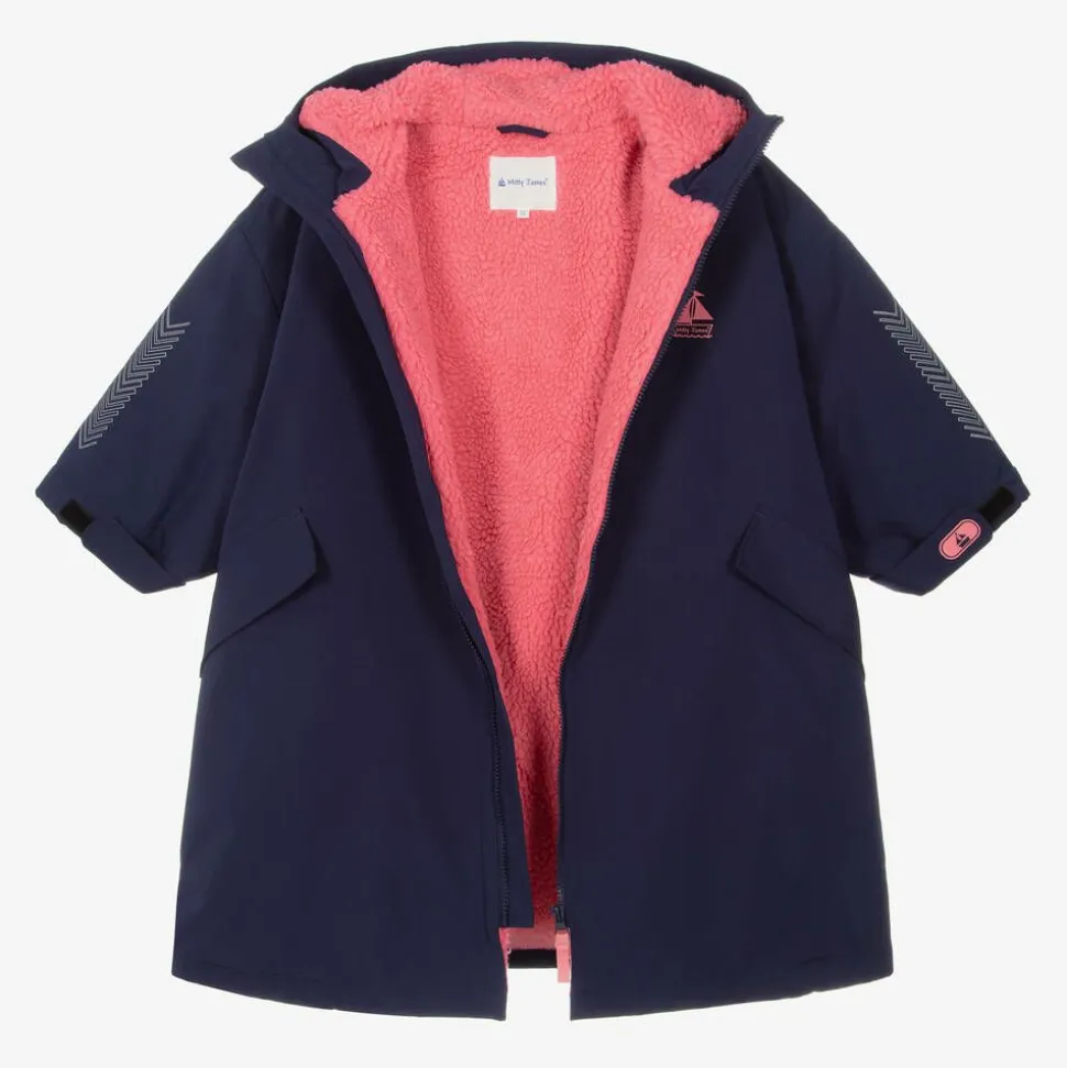Girls Blue Water-Repellent Changing Coat