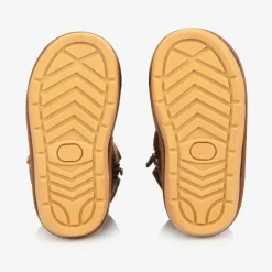 Girls Brown Suede Leather Boots