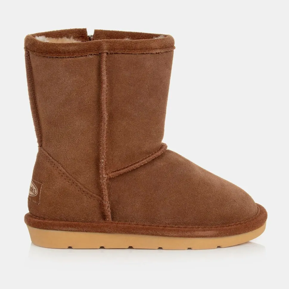 Girls Brown Suede Leather Boots