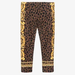 Girls Brown Wild Barocco Leggings