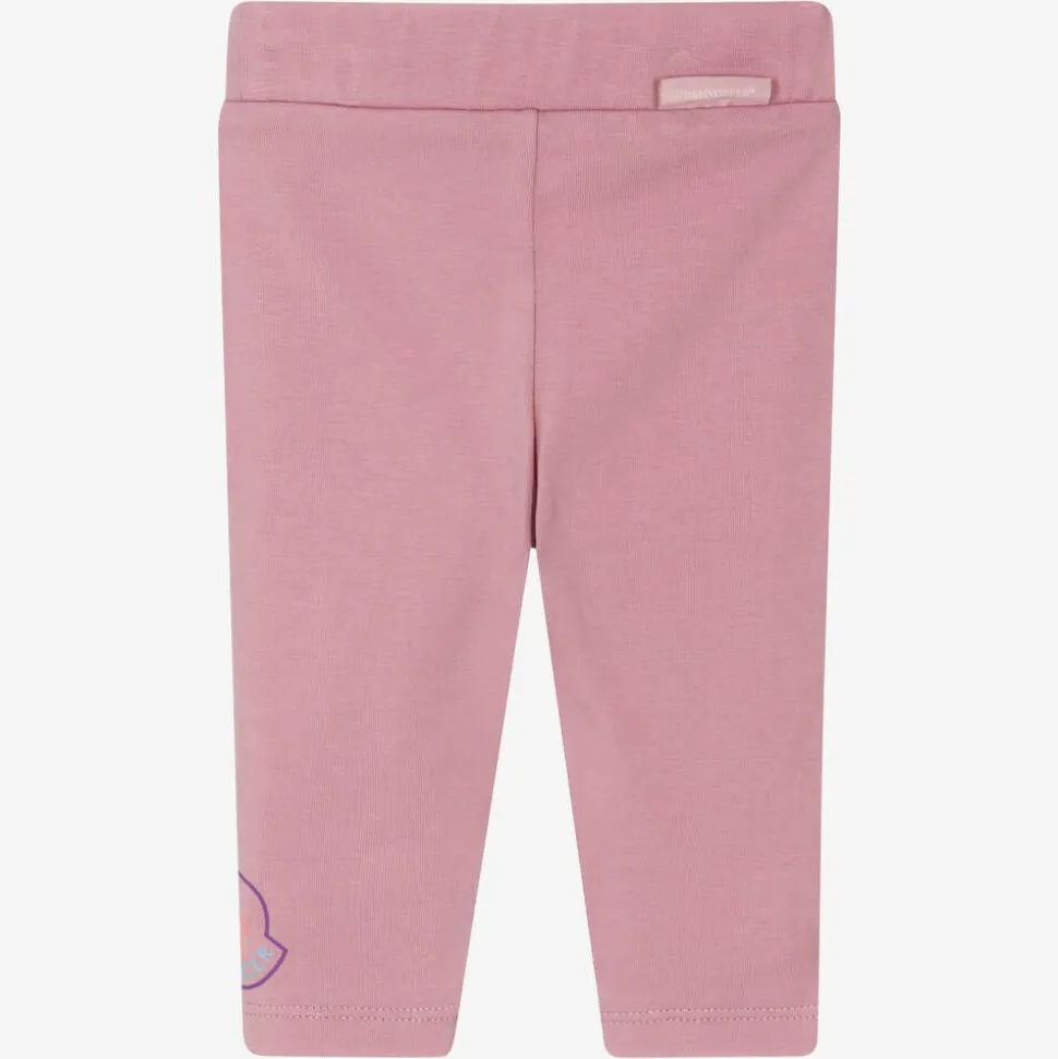 Girls Dusky Lilac Pink Cotton Leggings