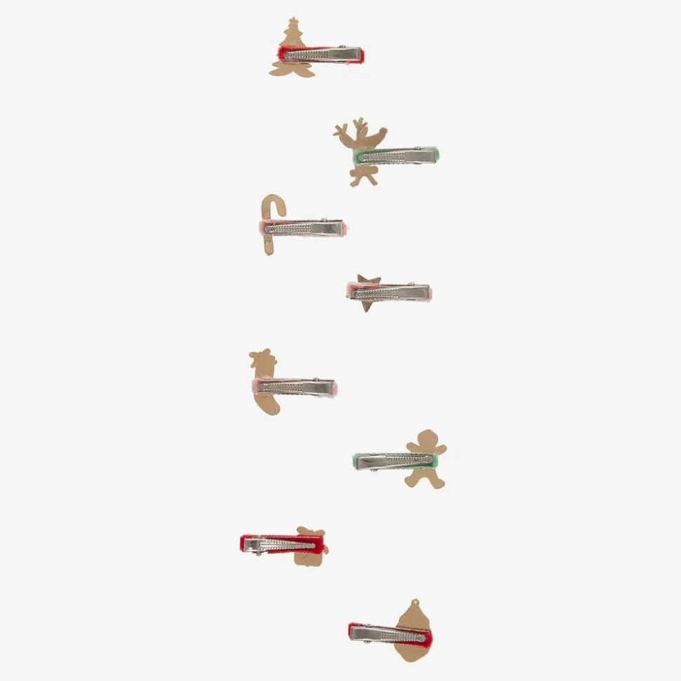 Girls Festive Hair Clips (8 Pack)