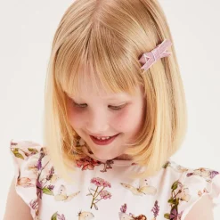 Girls Glittery Pink Hair Clips (2 Pack)