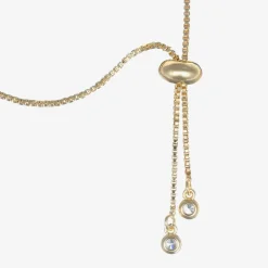 Girls Gold & Pink Clover Bracelet