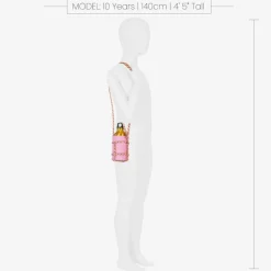 Girls Gold & Pink Water Bottle