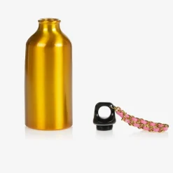 Girls Gold & Pink Water Bottle