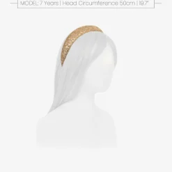 Girls Gold Bead & Sequin Hairband