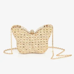 Girls Gold Butterfly Bag (14cm)