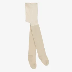 Girls Gold Glitter Cotton Tights