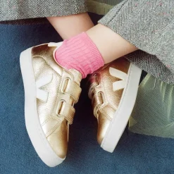 Girls Gold Leather Esplar Trainers