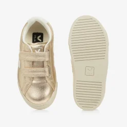 Girls Gold Leather Esplar Trainers