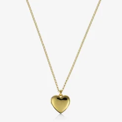 Girls Gold Plated Personalised Heart Locket (38cm)