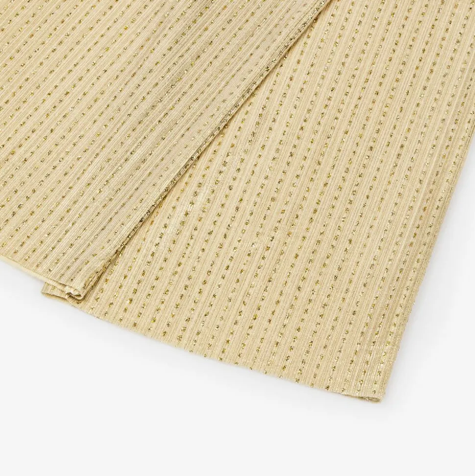 Girls Gold Plissé Trousers