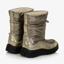 Girls Gold Waterproof Snow Boots