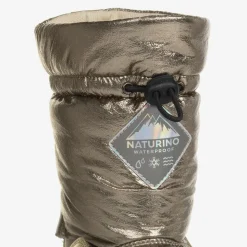Girls Gold Waterproof Snow Boots