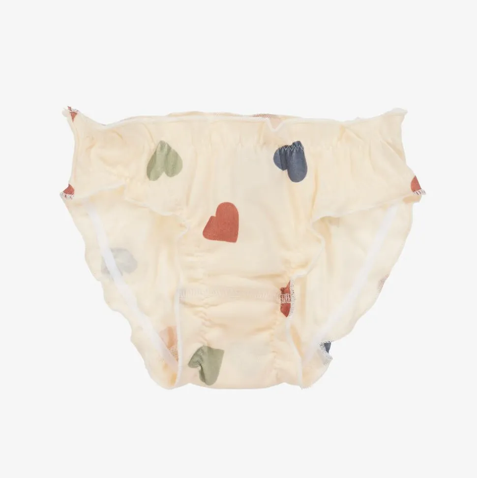 Girls Green & Red Cotton Knickers (3 Pack)