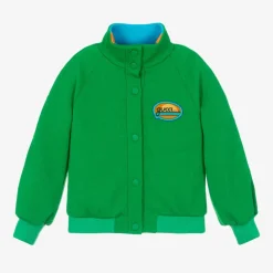 Girls Green Jacquard Jacket