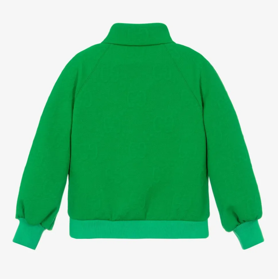 Girls Green Jacquard Jacket