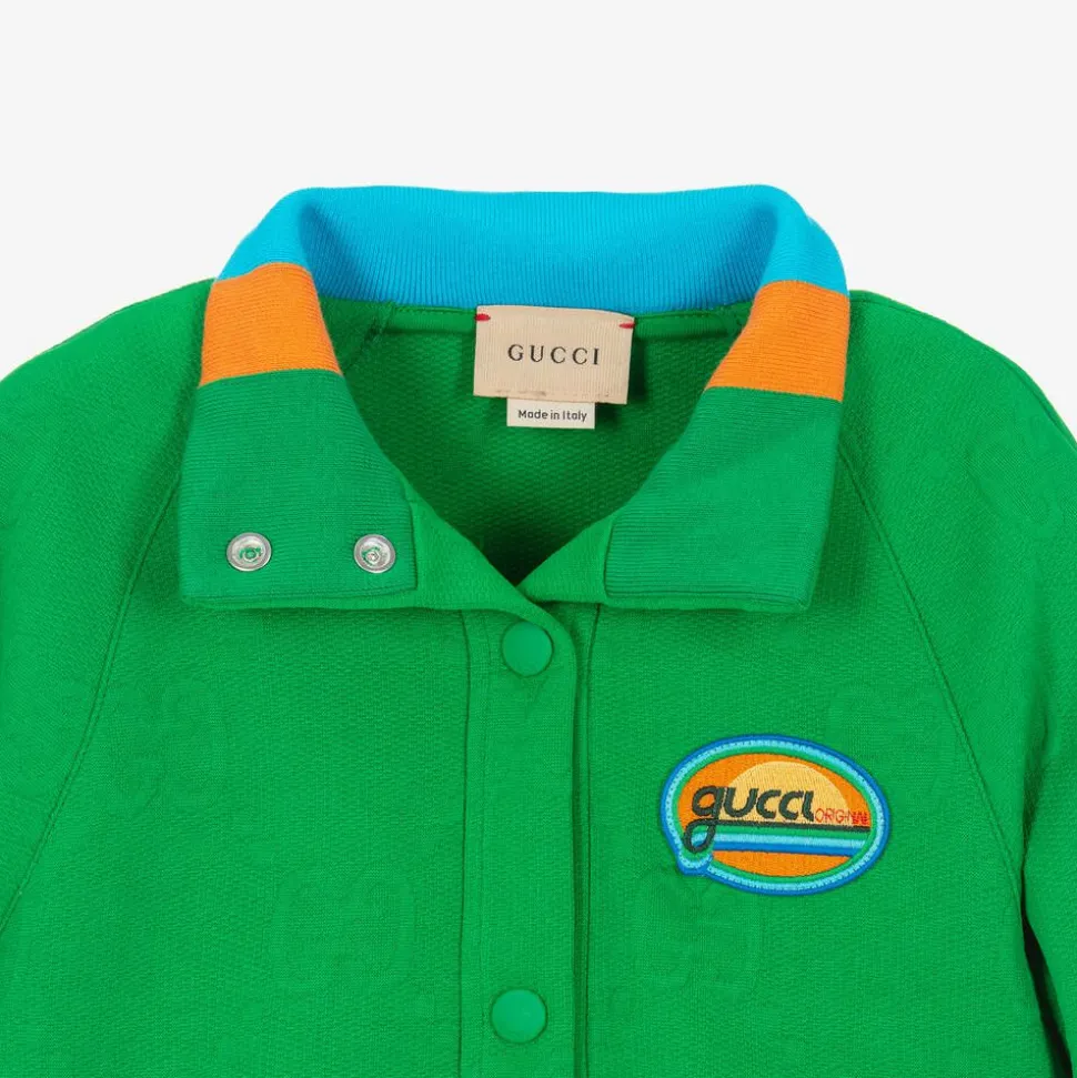 Girls Green Jacquard Jacket