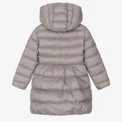 Girls Grey Down Padded Puffer Coat