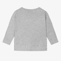 Girls Grey Marl Organic Cotton Horse Top