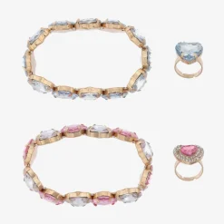 Girls Heart to Heart Bracelets & Rings Set