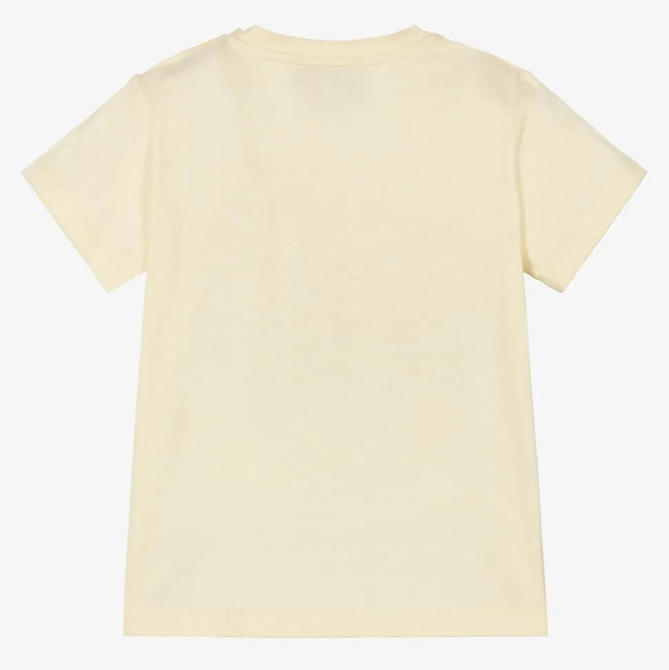 Girls Ivory Apple & Slogan T-Shirt