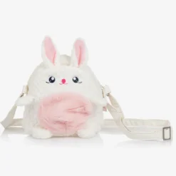 Girls Ivory Bouclé Bunny Bag (14cm)