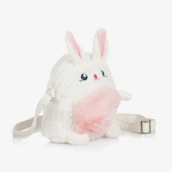 Girls Ivory Bouclé Bunny Bag (14cm)