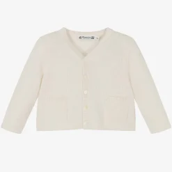 Girls Ivory Cashmere Cardigan