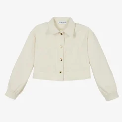 Girls Ivory Corduroy Shirt