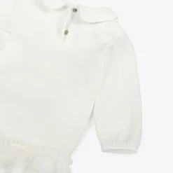 Girls Ivory Cotton & Tulle Leggings Set