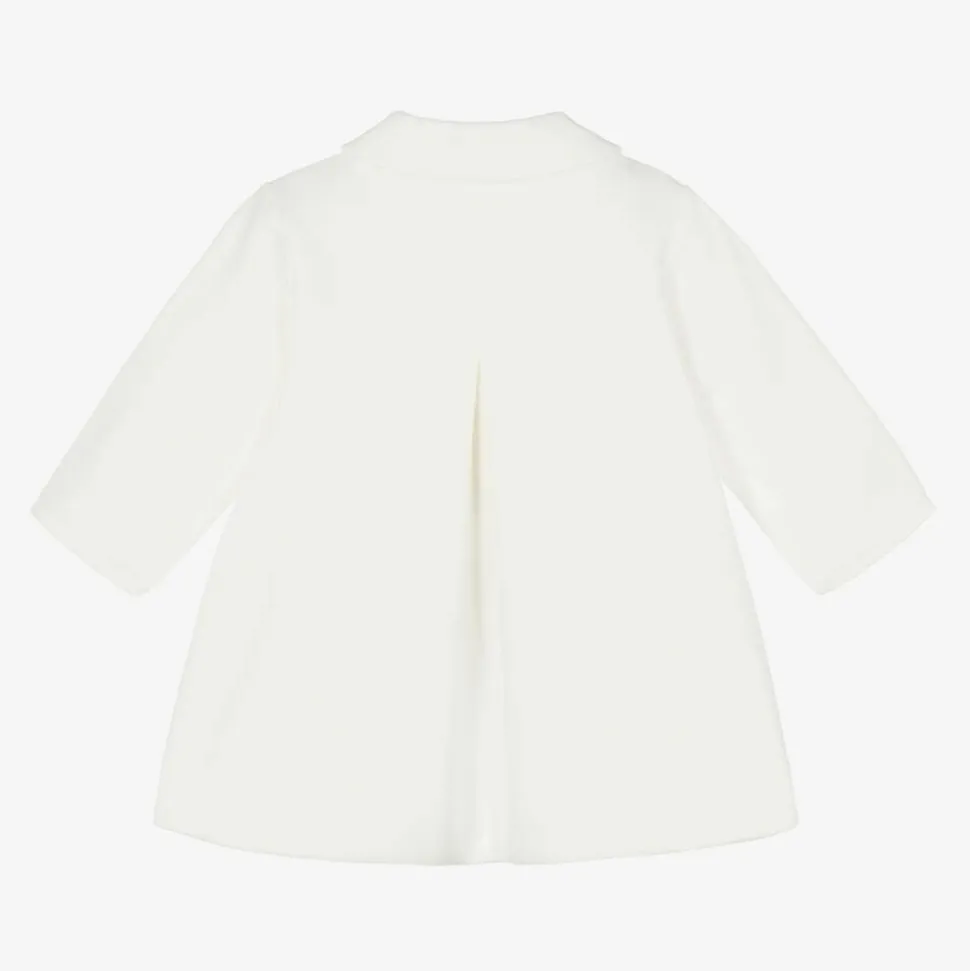 Girls Ivory Cotton Coat