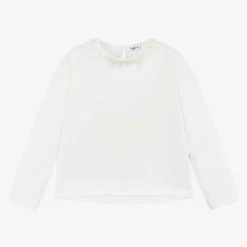Girls Ivory Cotton Top