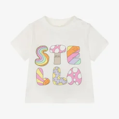 Girls Ivory Cotton T-Shirt