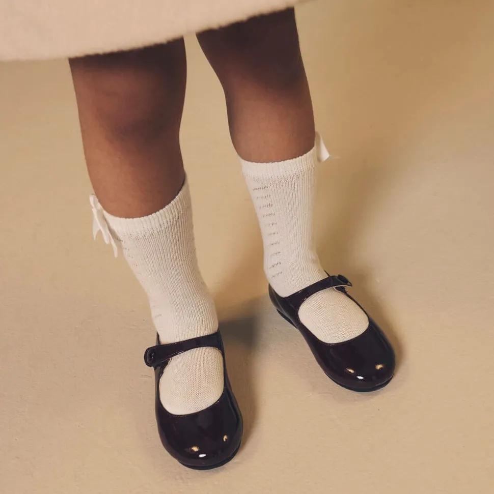 Girls Ivory Knitted Socks