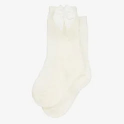 Girls Ivory Knitted Socks