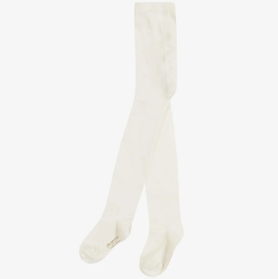 Girls Ivory Microfibre Tights