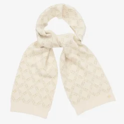 Girls Ivory MK Empire Logo Scarf