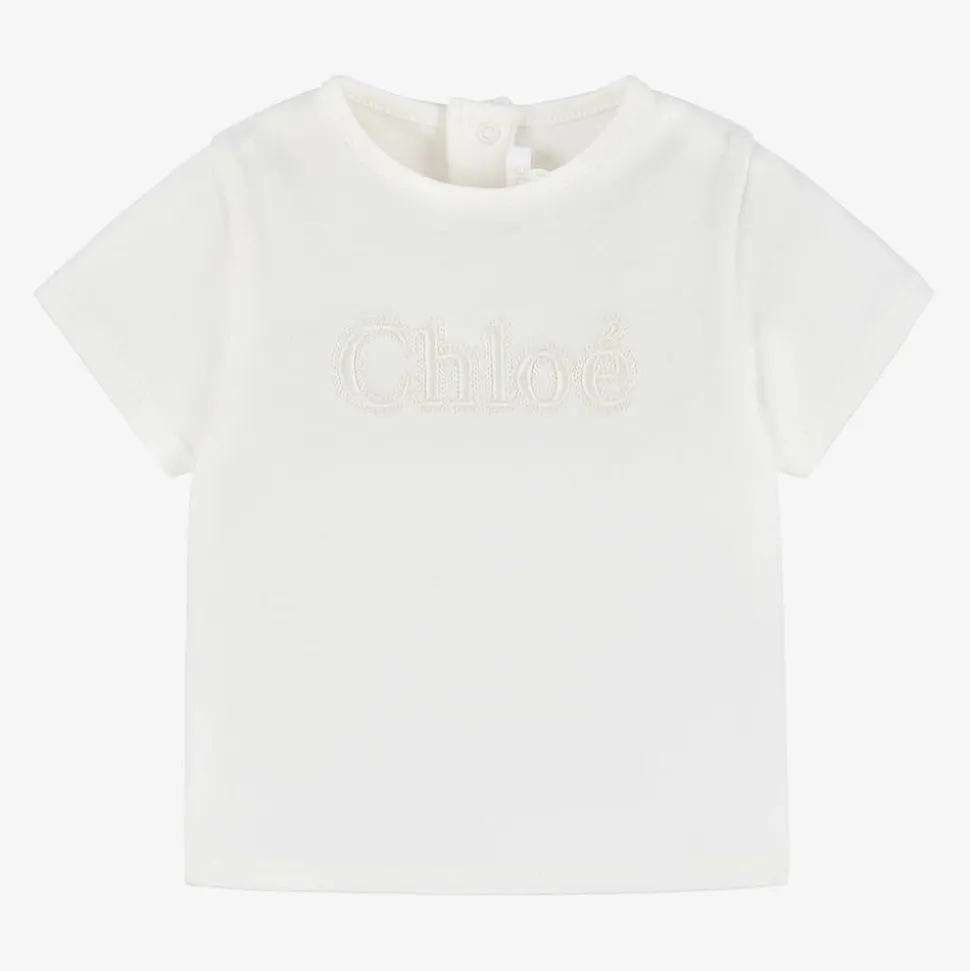 Girls Ivory Organic Cotton T-Shirt