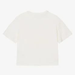 Girls Ivory Organic Cotton T-Shirt